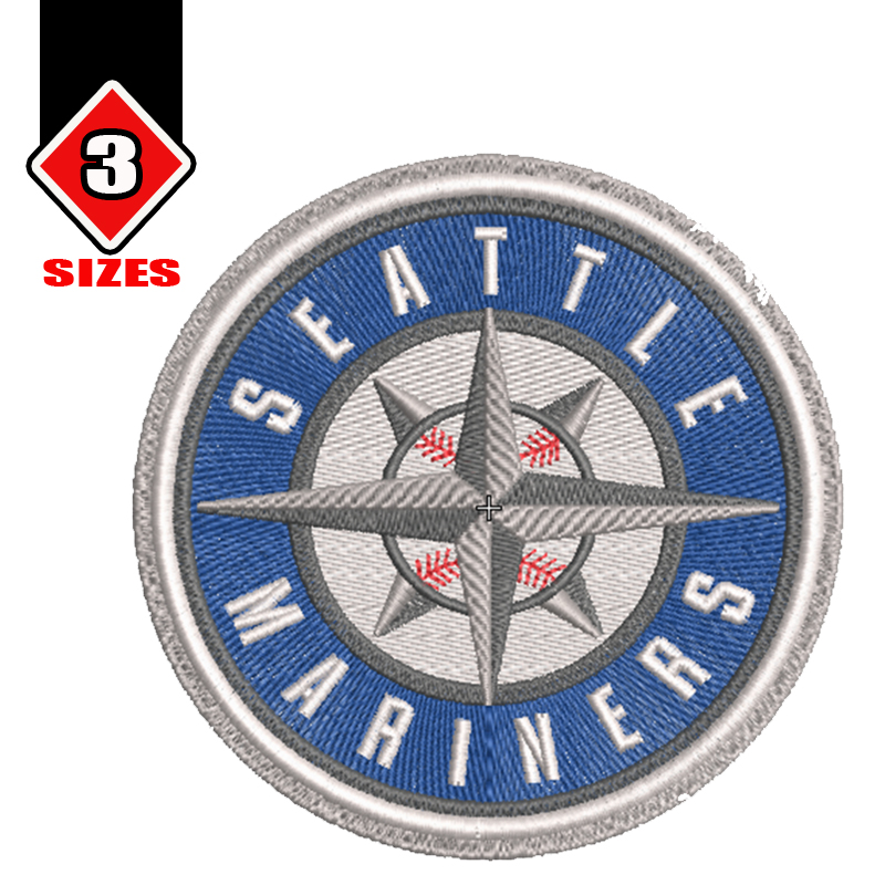 Seattle Mariners Machine Embroidery Design Digital Download Only