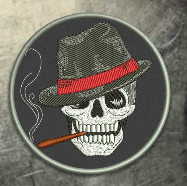 Formal Skeleton Embroidery Design